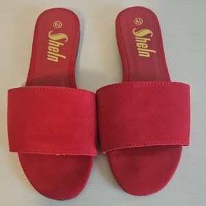 Shein Women's Red Slide Sandals